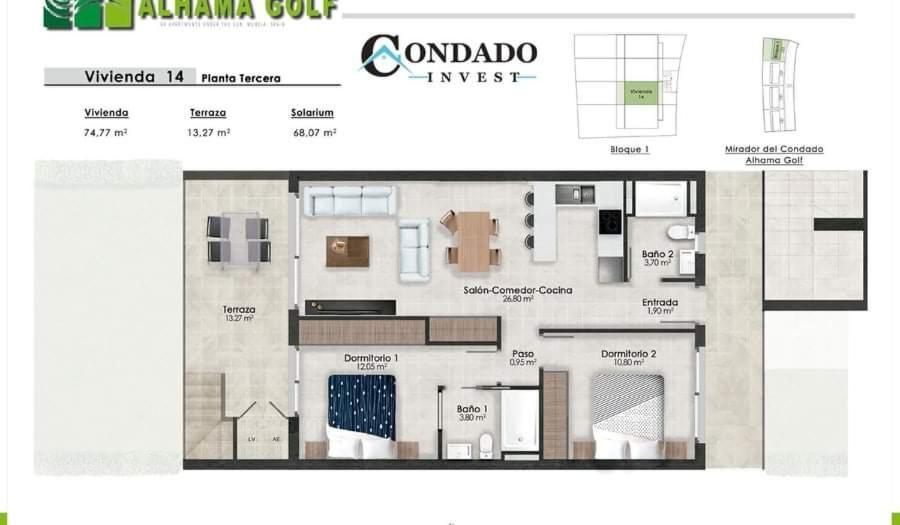 Condado De Alhama Resort , Mirador Apartment Мурсія Екстер'єр фото